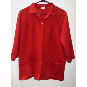 Jcpenney Red Employee Jacket Womens L Vintage Uniform